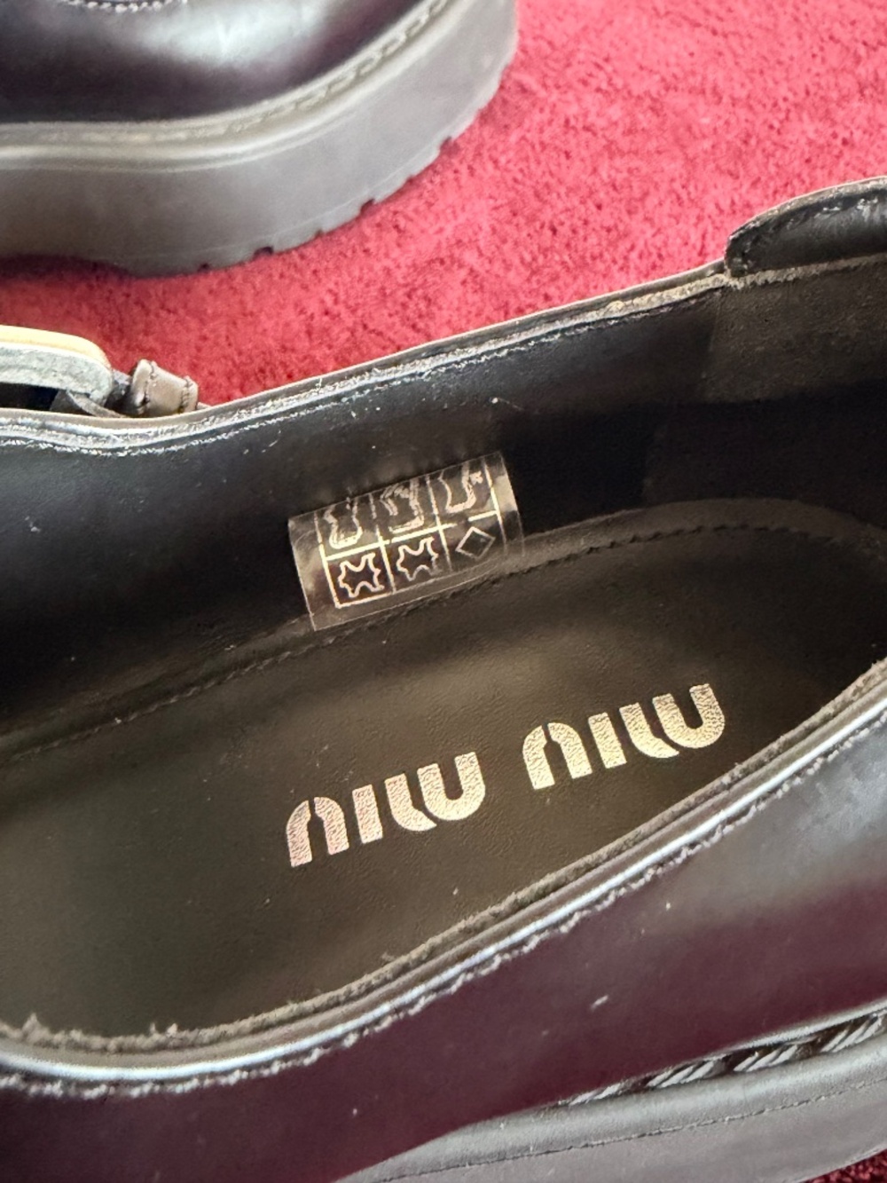 Miu Miu Black Leather Platform Mary Janes – Nearly New - Picture 5 of 16